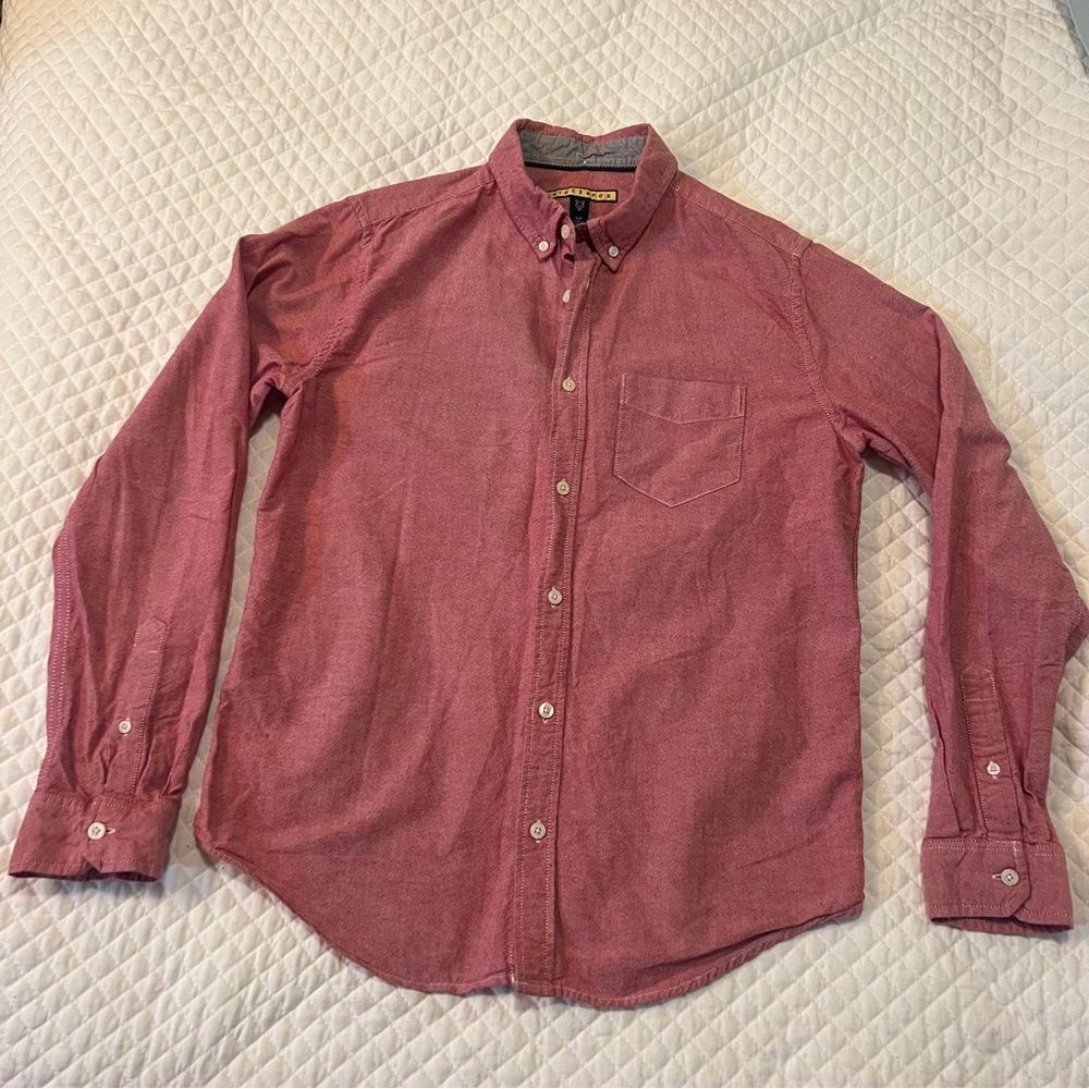 Prince & Fox Burgundy Button-Down Shirt small